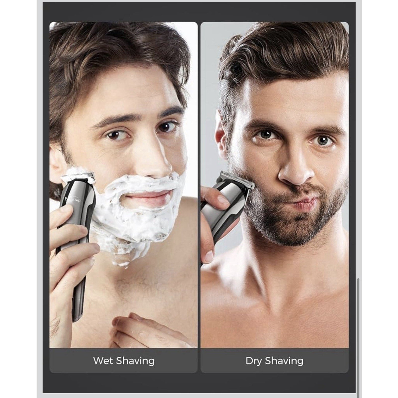 Brightup Stainless Steel Waterproof Beard Trimmer Men Electric Shaver 16 In 1
