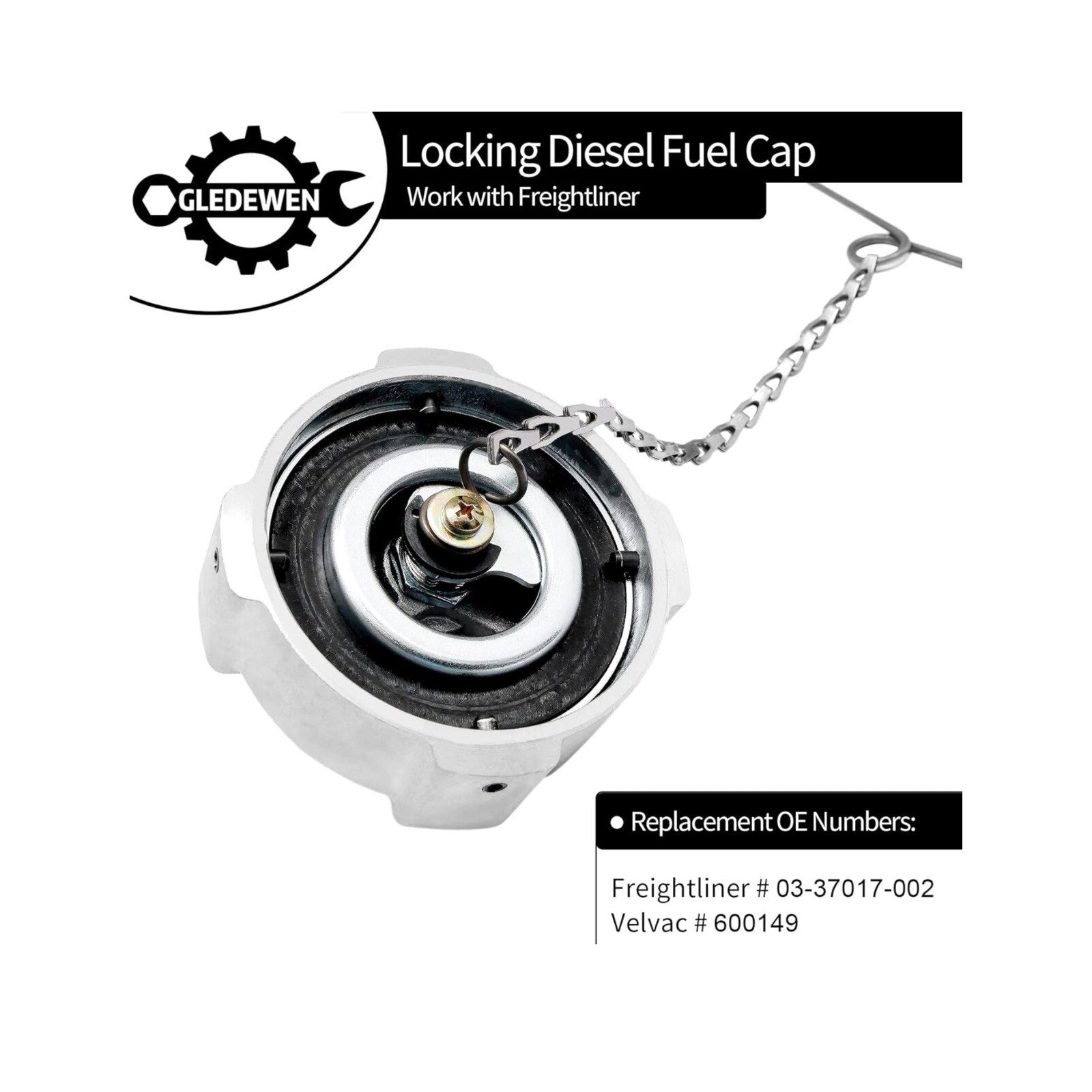 Locking Diesel Fuel Gas Cap 03-37017-002 Durable High Performance