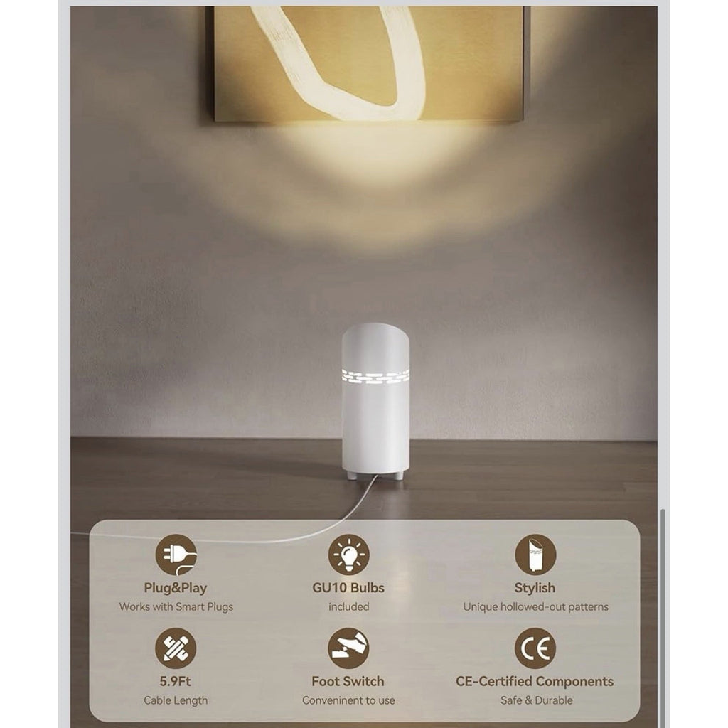 2 Pack Uplights Indoor Floor Can Lights, 3000K/4000K/6000K Spotlight Indoor