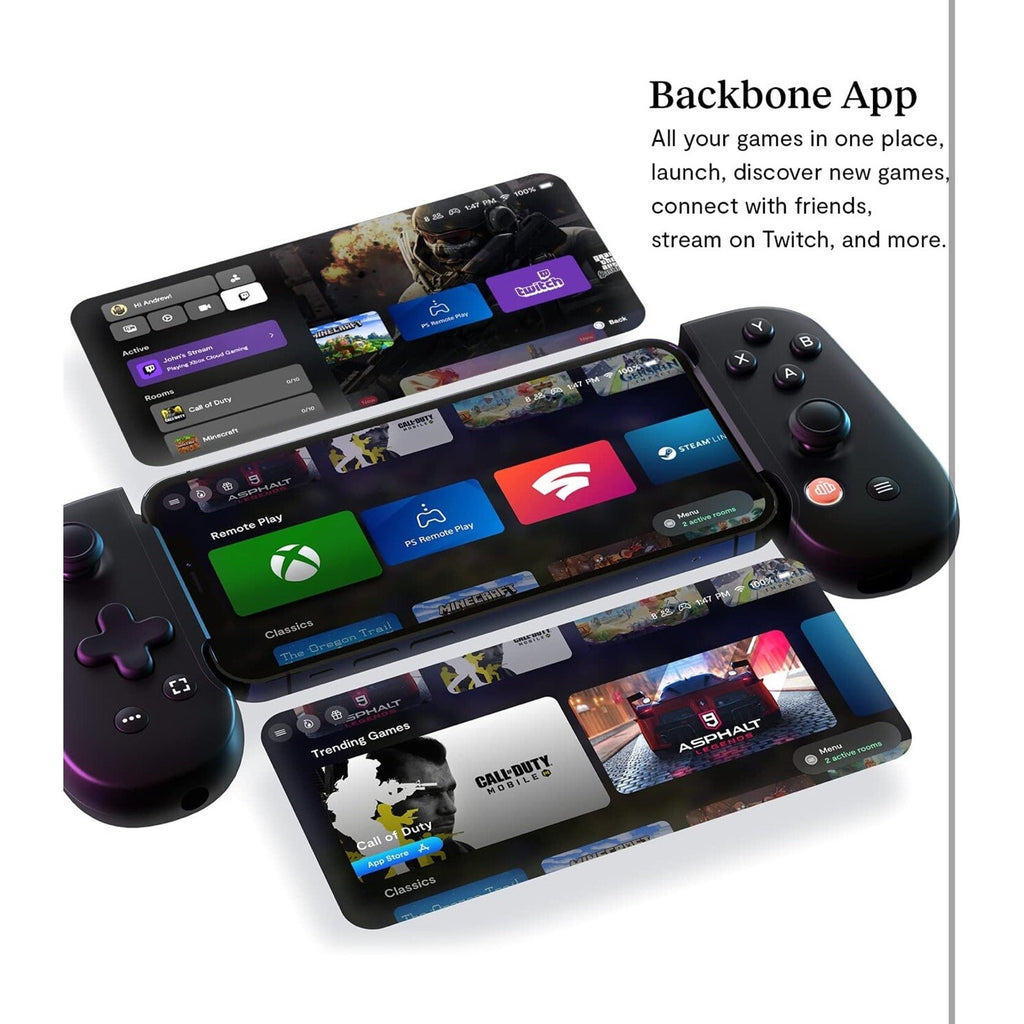 Backbone One Mobile Gaming Controller for iPhone without Gaming Bundle - Black