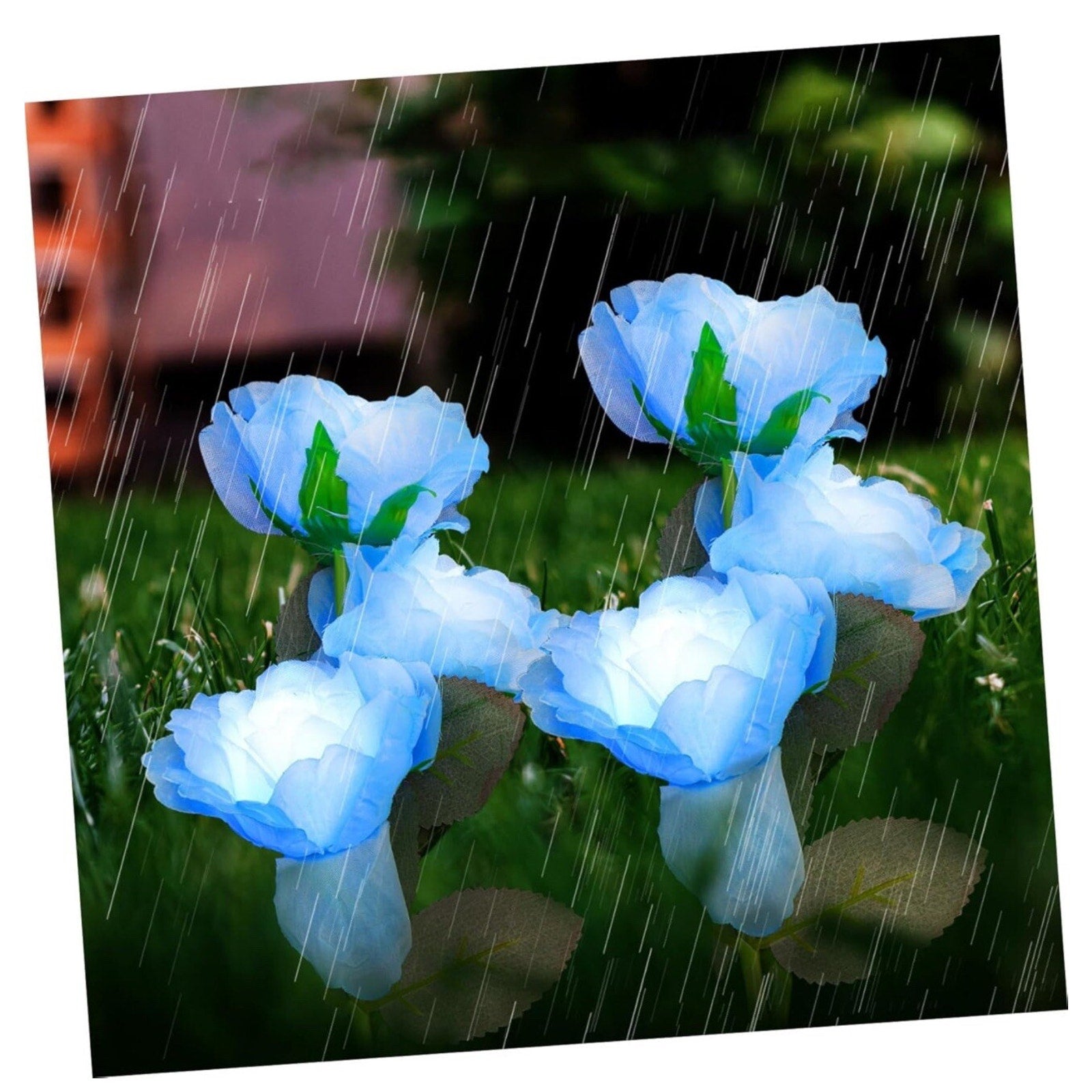 Solar Light Rose Light LED Light Lifelike Lamp Solar Flowers Lights