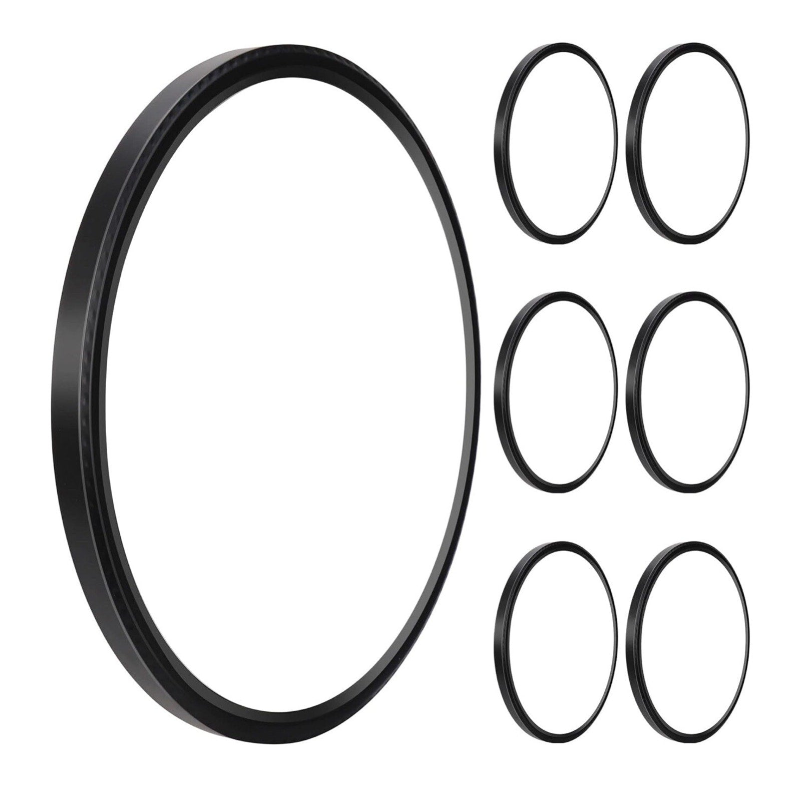 6 Pack 28W 3200Lm Flush Mount LED Ceiling Light, Super Thin 12 Inch, 5000K Black