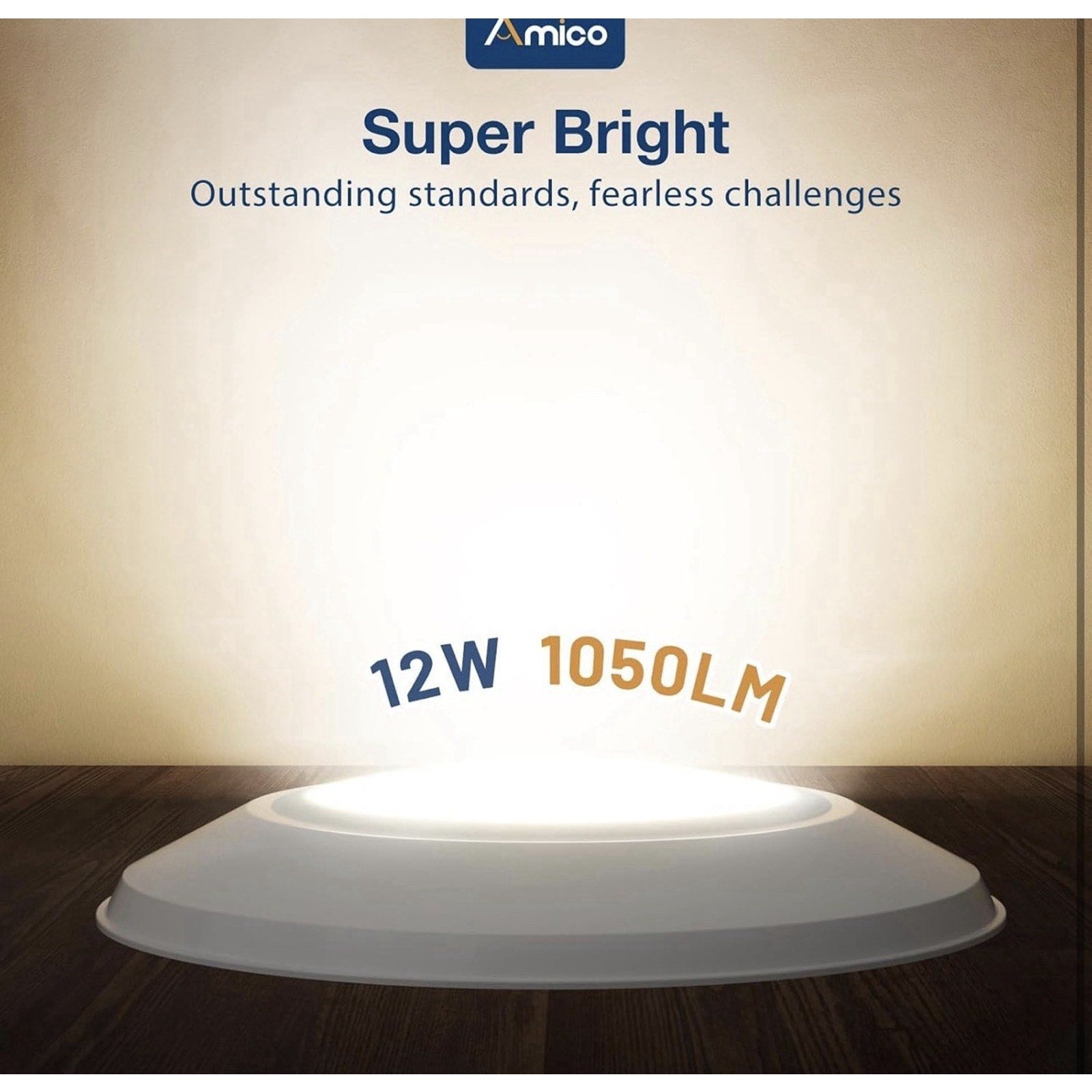 Amico 6 Inch 5CCT LED Disk Lights, Dimmable Flush Mount Ceiling Disc - 24 Pack
