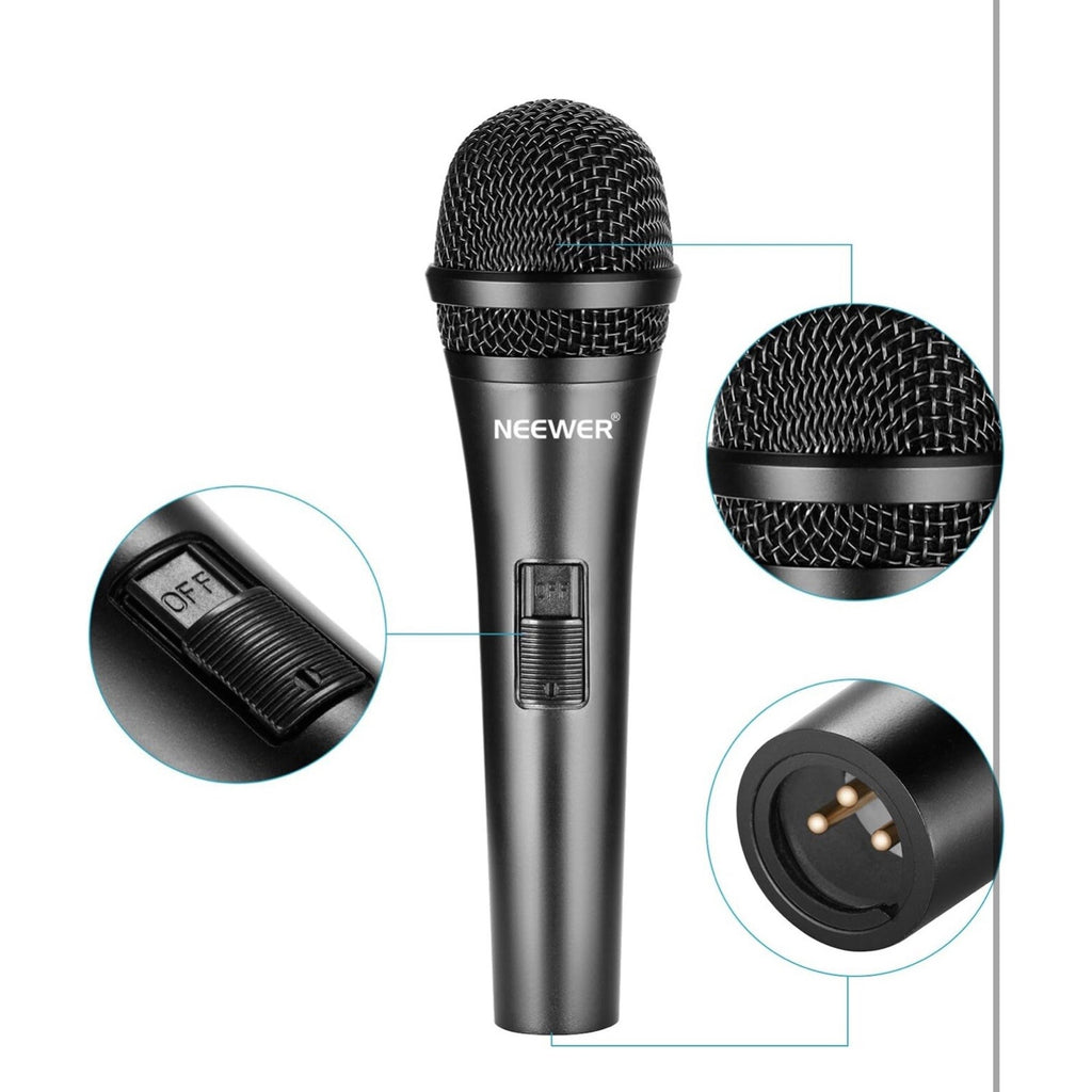 Neewer Cardioid Dynamic Microphone with XLR Male to XLR Female Cable NW-040