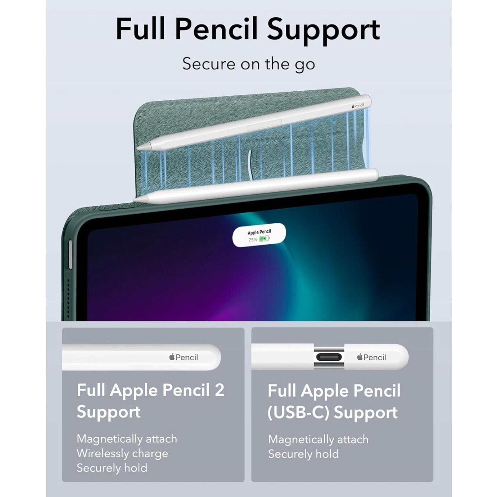 ESR Green iPad Air 11 Inch Case M2, 6Th/5Th/4Th Gen Case (2024/2022)