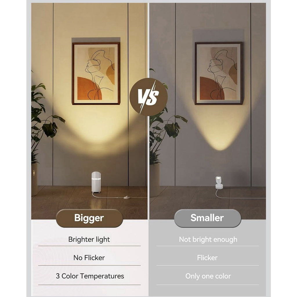 2 Pack Uplights Indoor Floor Can Lights, 3000K/4000K/6000K Spotlight Indoor