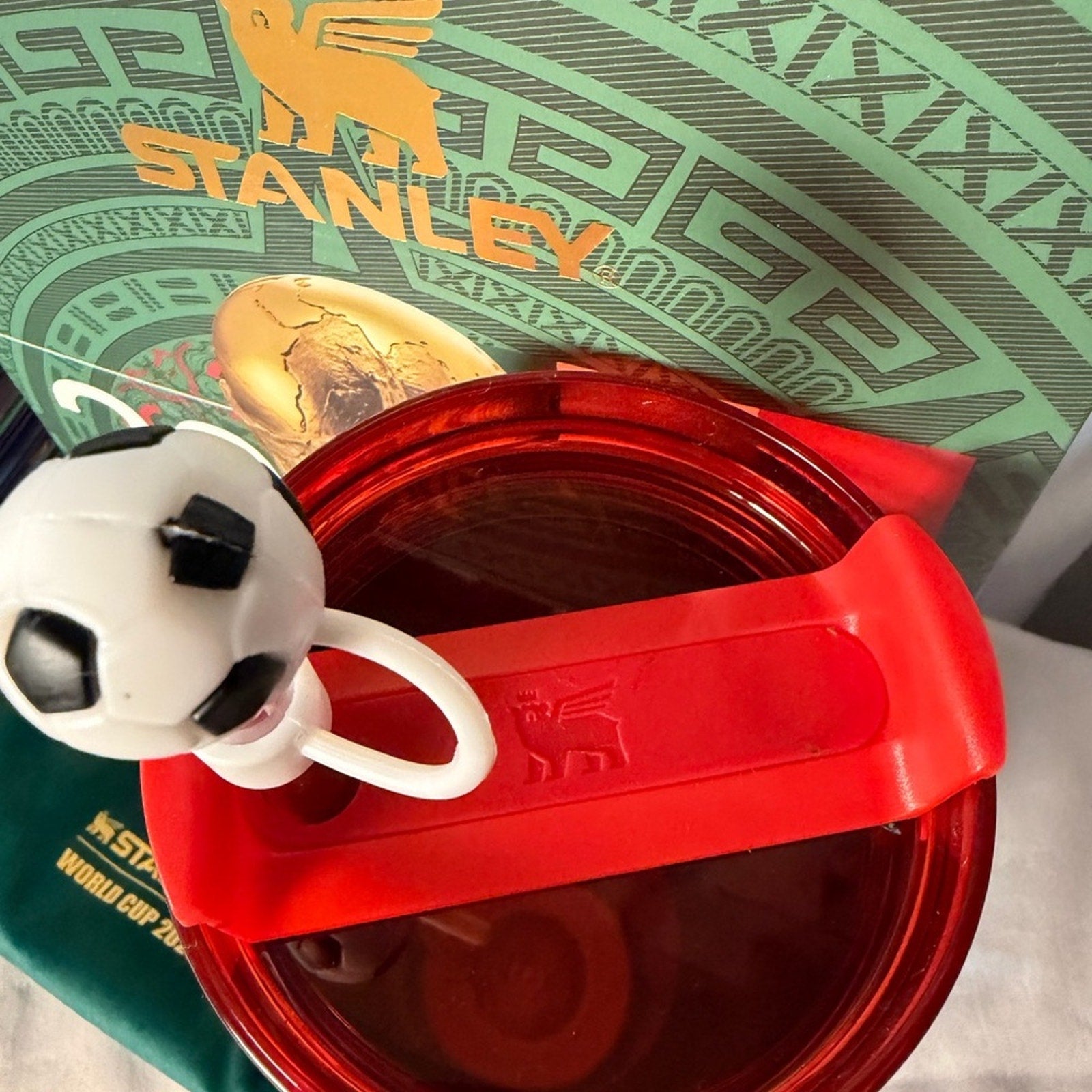 Custom engraved Stanley Tumbler 40oz. 2026 World Cup Mexico Red Handle