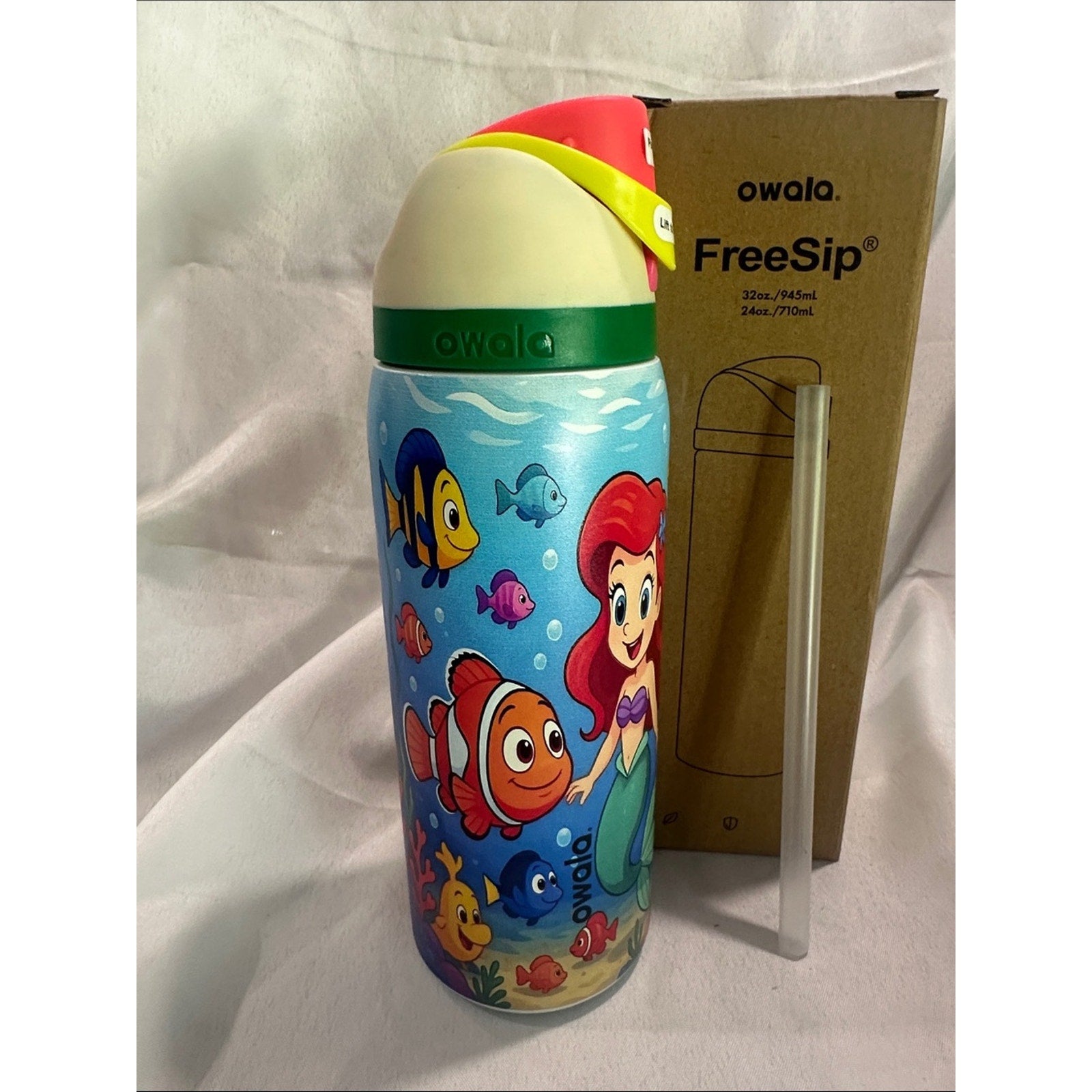 Custom Engraved Owala FreeSip Little Mermaid Ariel 32 oz