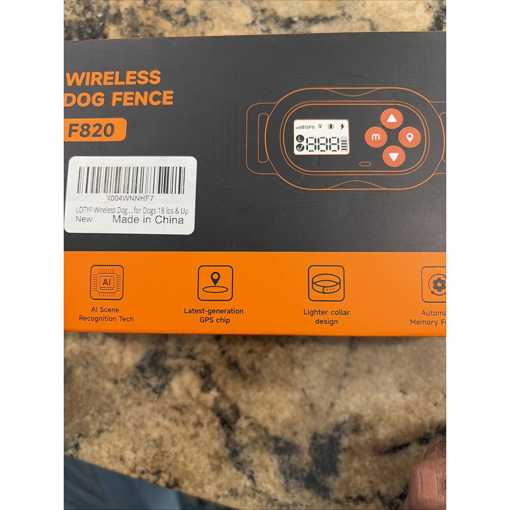 GPS Wireless Dog Fence IPX6 Waterproof Collar for Dogs 18 Lbs