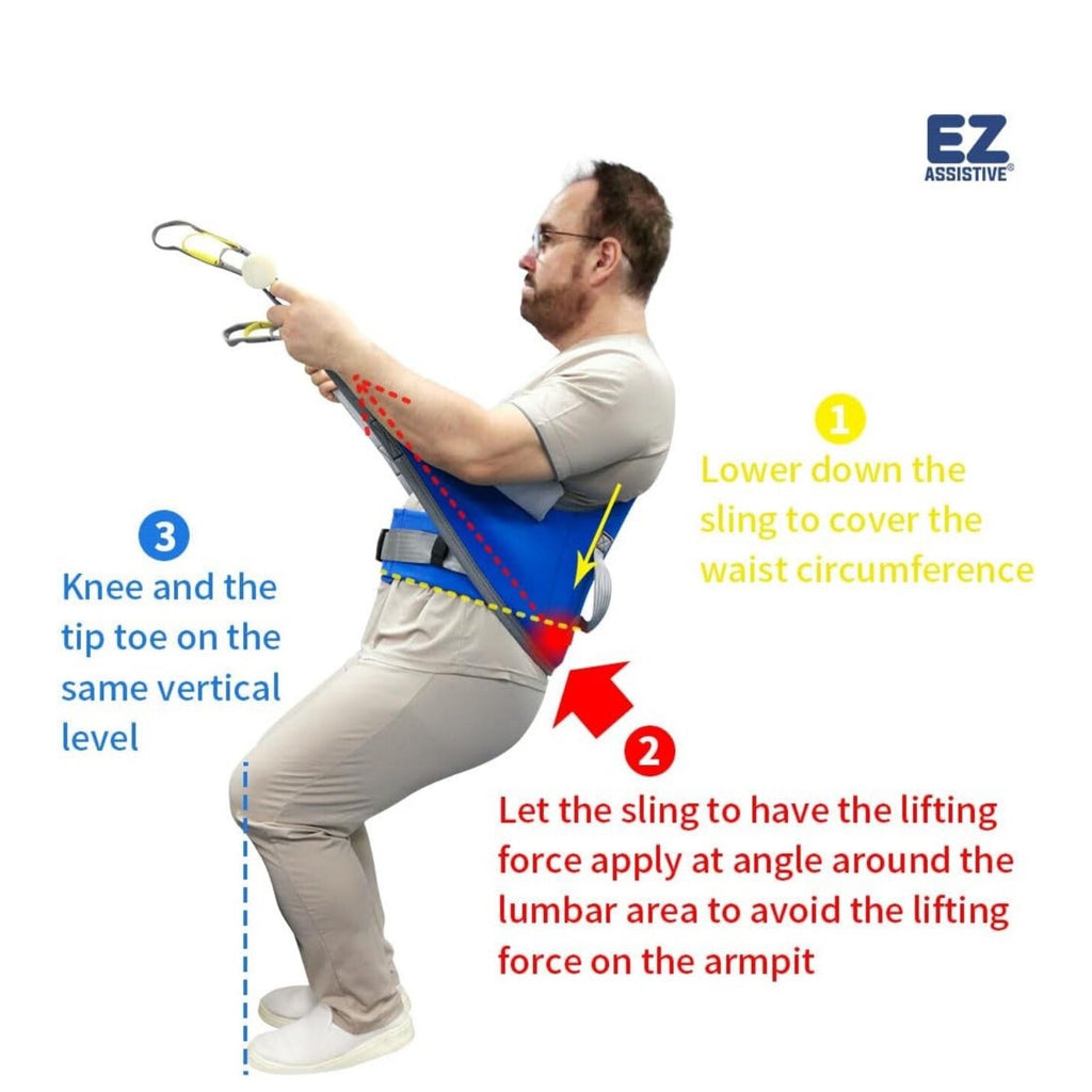 Sit to Stand Padded Patient Lift Sling,500Lbs Safety Loading Weight, Stand Assis