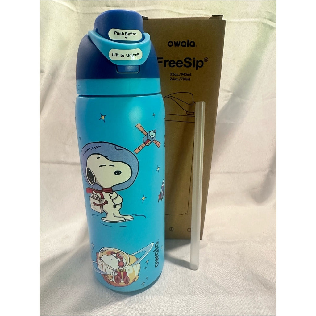 Custom Engraved Owala FreeSip Snoopy Blue 32oz