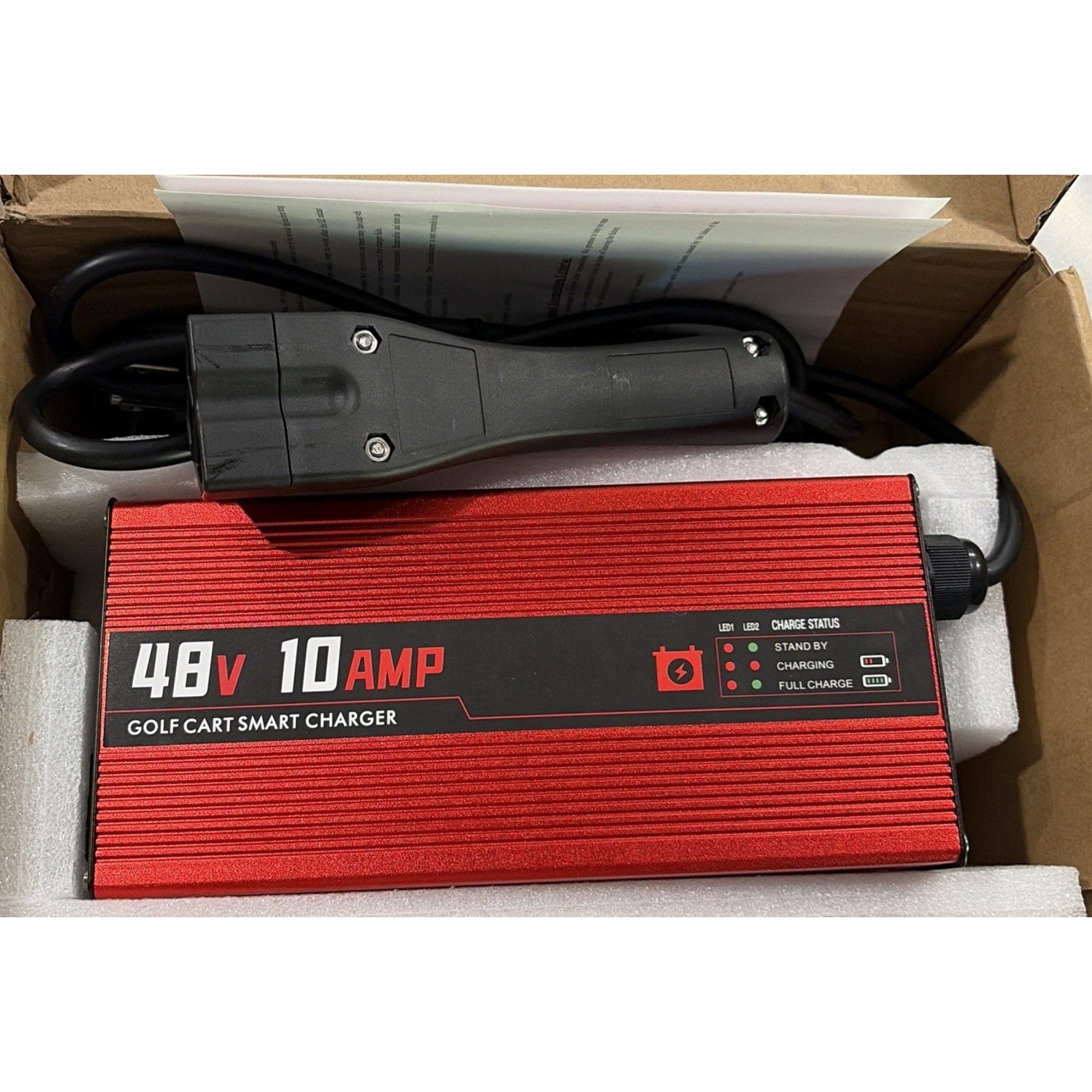 CAPTOK 48V 10 AMP EZGO RXV & TXT Golf Cart Battery Charger for 48 Volt Golf