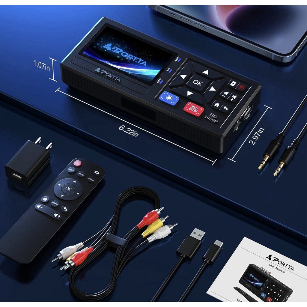 VHS to Digital Converter, Video to Digital Recorder with Remote