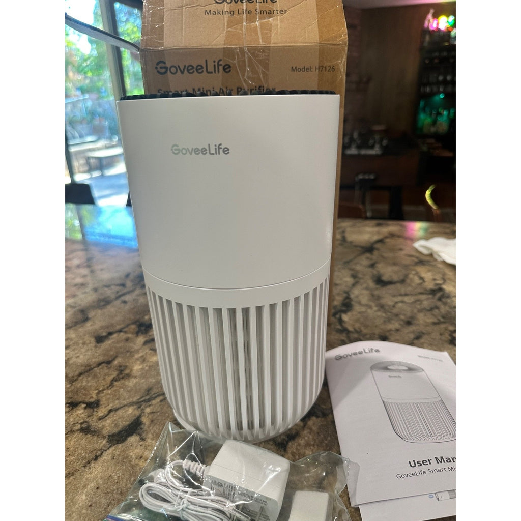 GOVEELIFE MINI AIR PURIFIER FOR BEDROOM, SMART PURIFIER WORKS WITH ALEXA, GOOGLE