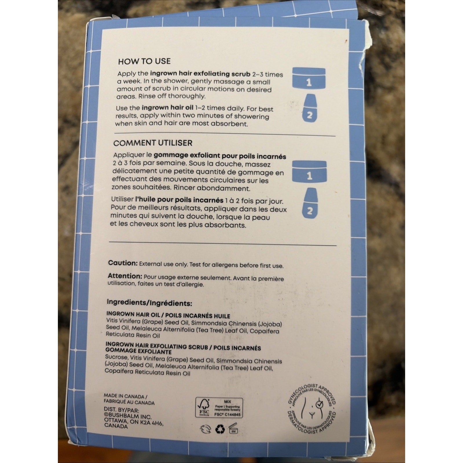 Bushbalm Ingrown Hair and Razor Bumps 2 Step Routine