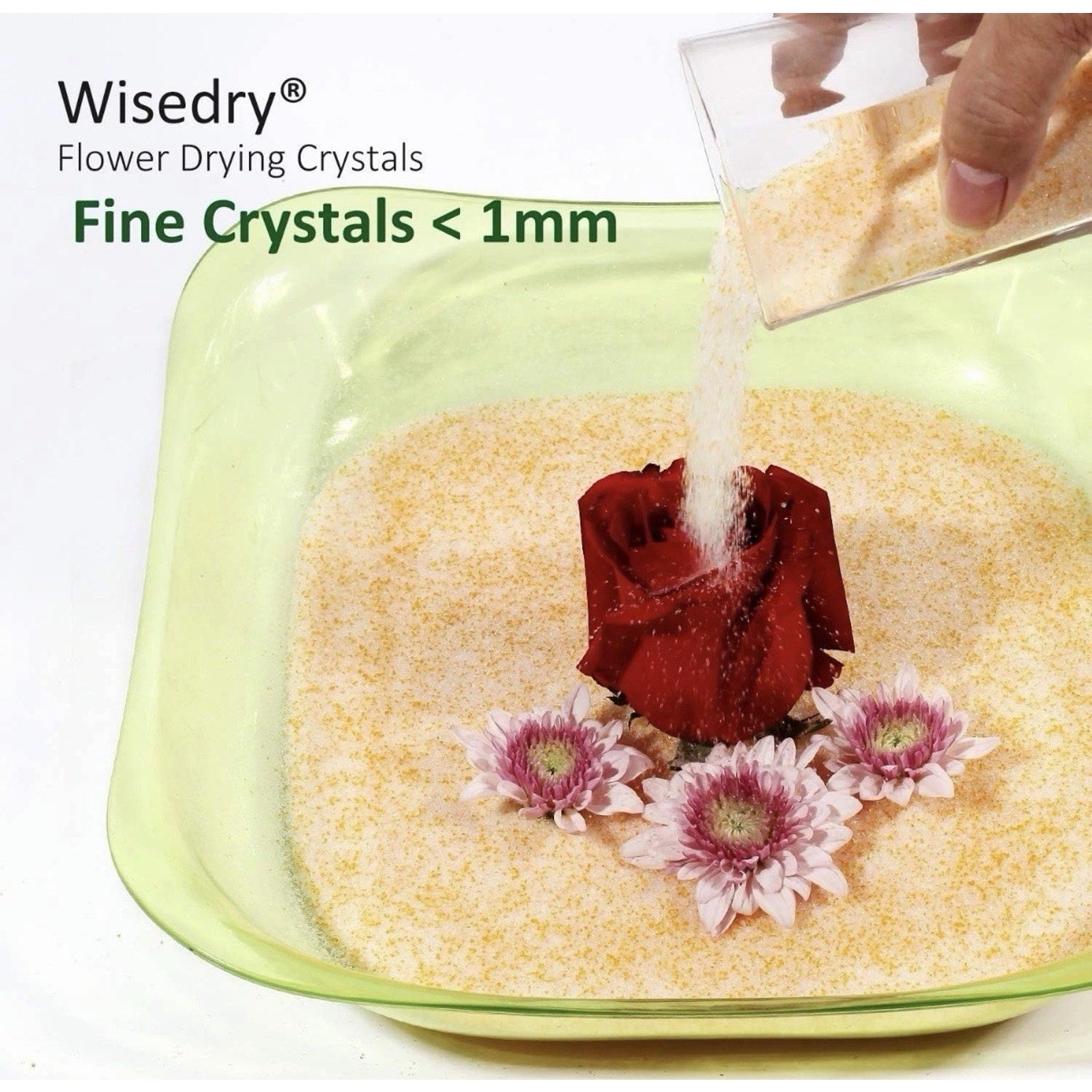 wisedry Silica Gel Crystal for Flowers Drying - 2 LBS, Fine Crystals 2 LBS