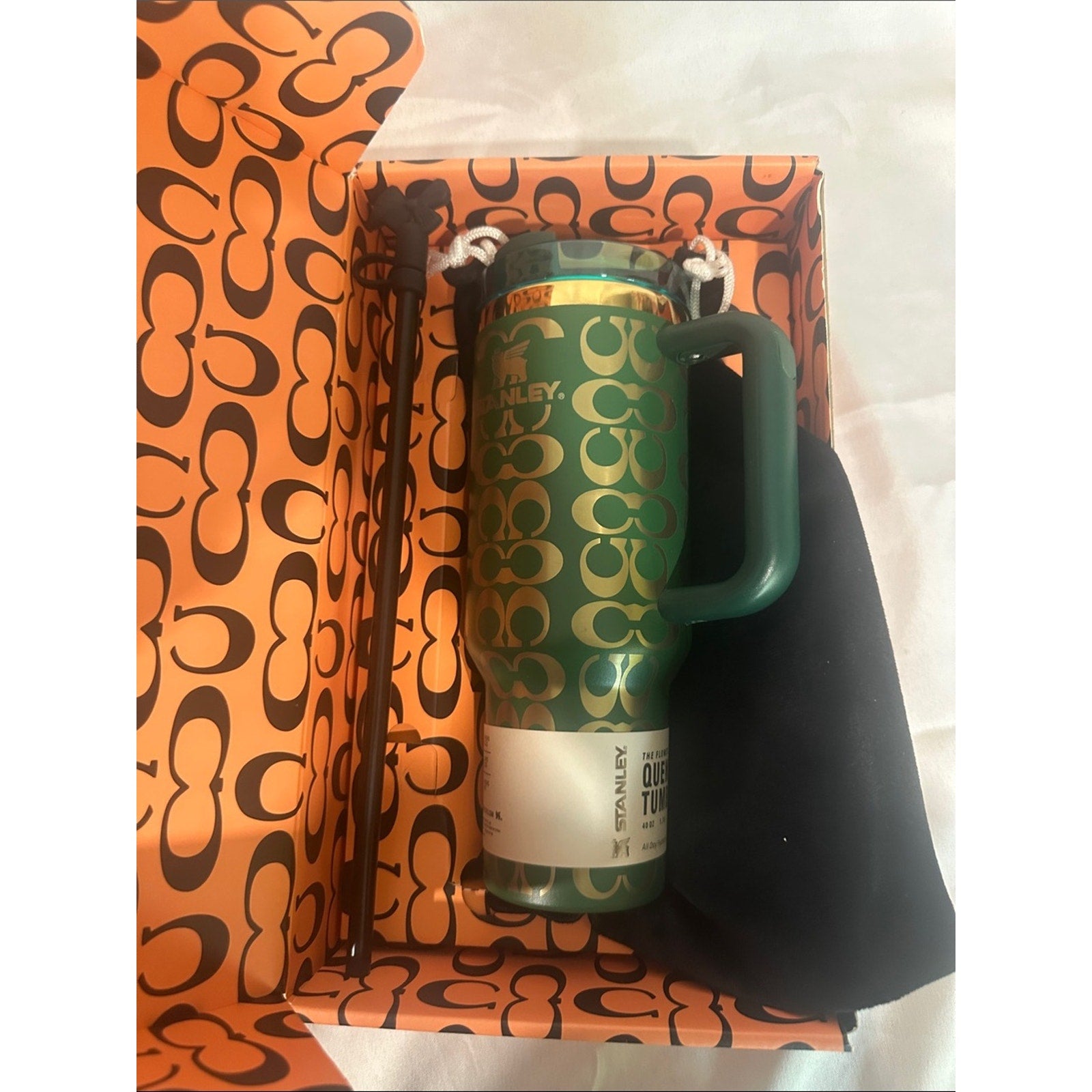 Stanley x Coach H2.0 FlowState Quencher tumbler 40 0z Green