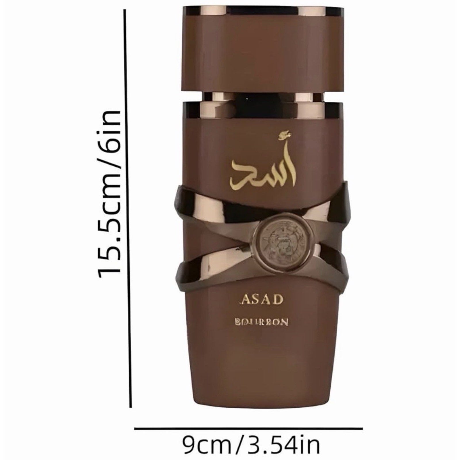 Lattafa Asad Bourbon Eau De Parfum Spray 3.4 oz (100ml) Unisex New in Box Sealed