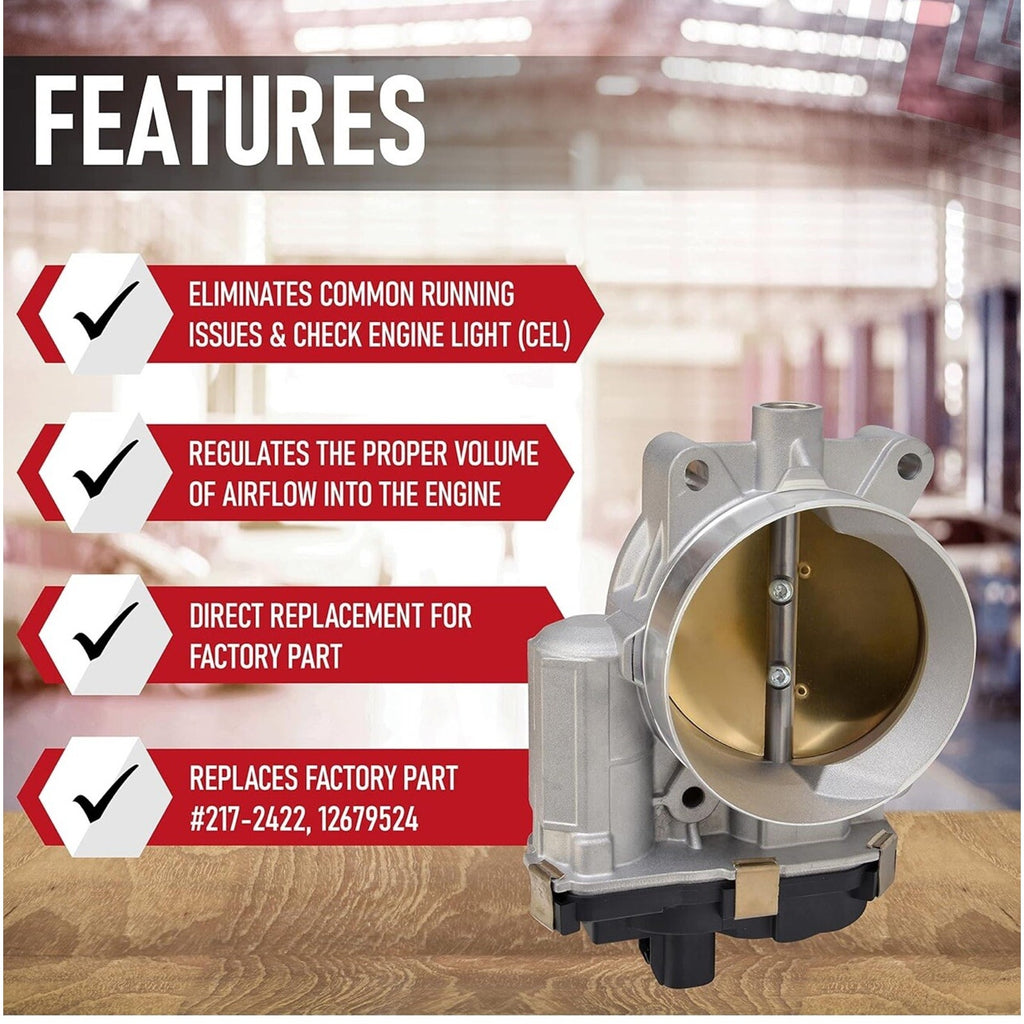 Throttle Body for Chevy Silverado 1500 Trailblazer GMC Sierra Yukon Cadillac