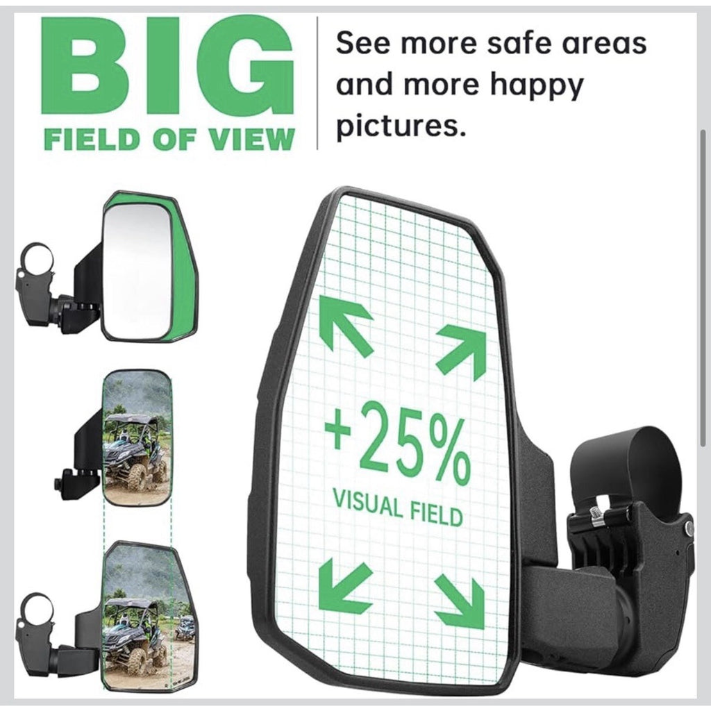 UTV Side Mirrors,Innovative Automatic Reset Function for Polaris,Can Am Maverick