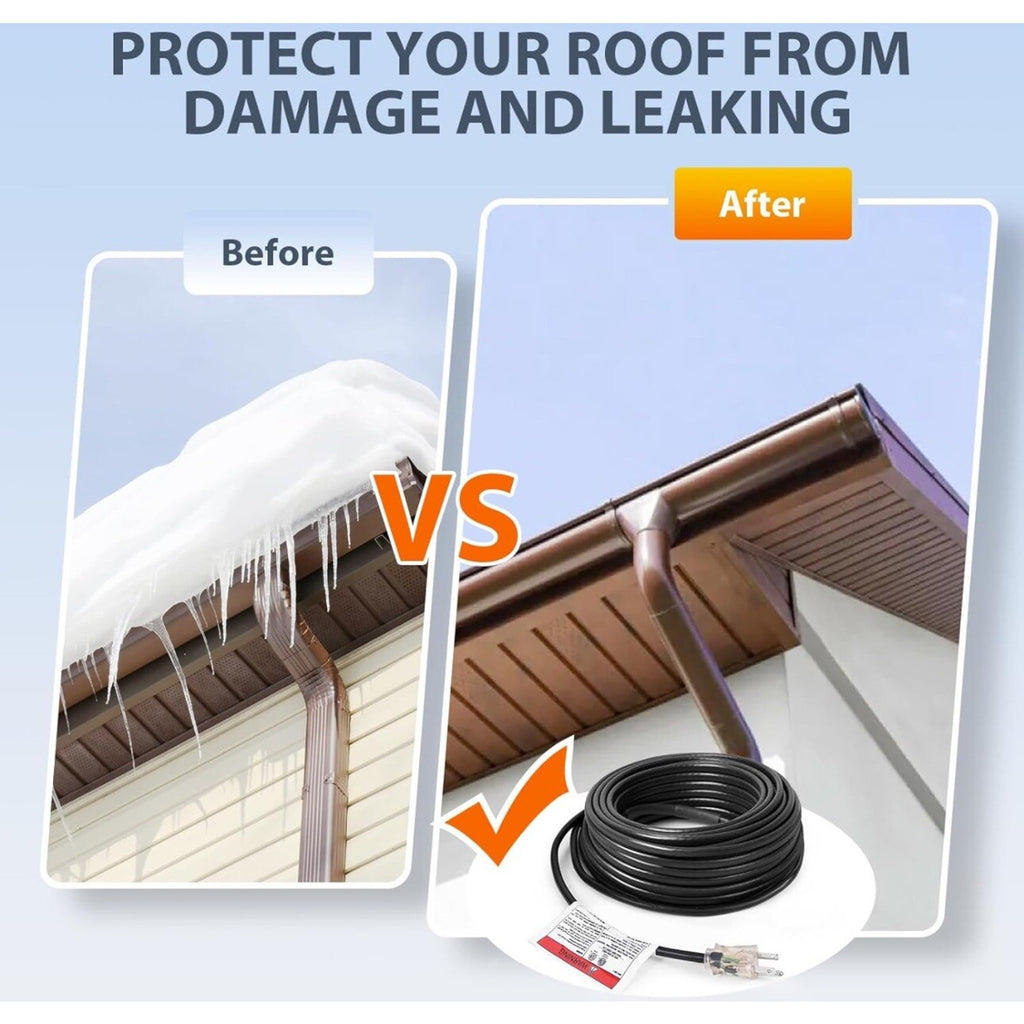 Pre-assembled Self-regulating Pipe Heating Cable Heat It 30ft