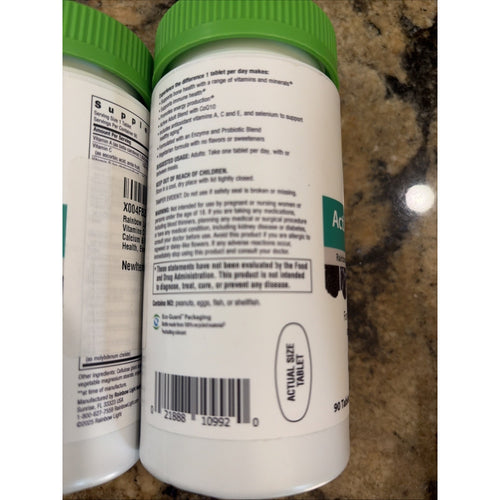 (2 Pack) Rainbow Light Active Adult 50+ Multivitamin 90 Tablets EXP:12/2027