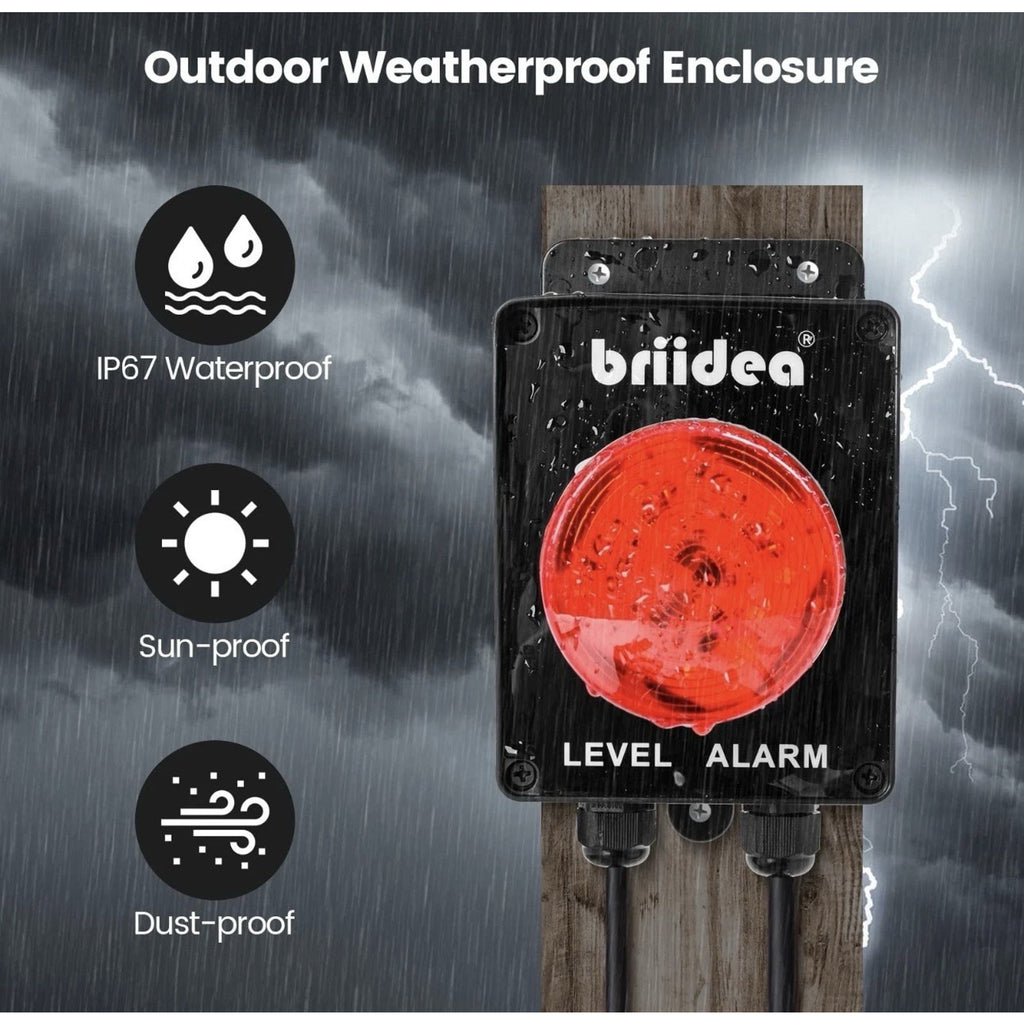 Pump Alarm Indoor Outdoor High Water 10ft Float Switch Sump Led Briidea Septic