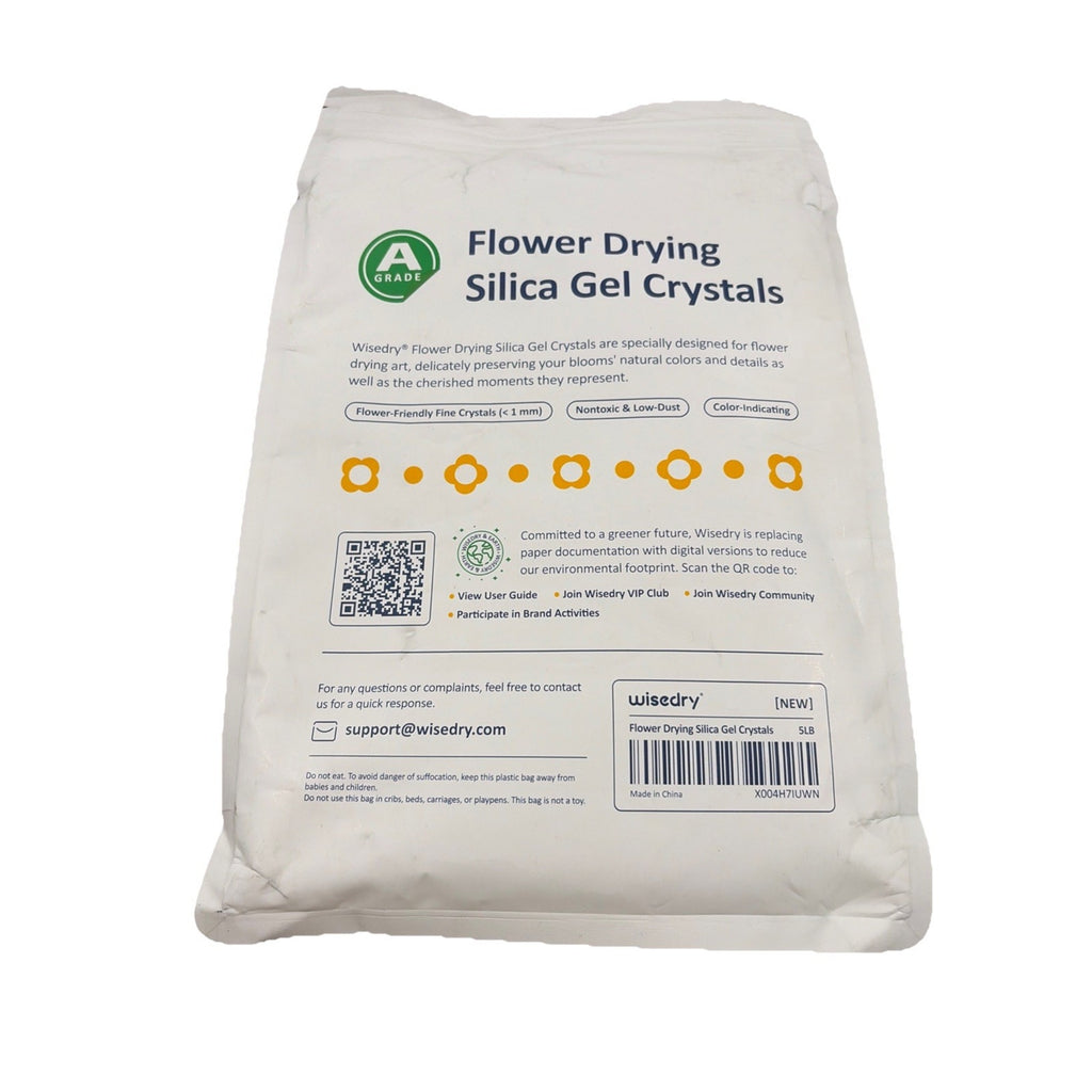 wisedry Silica Gel Crystal for Flowers Drying - 2 LBS, Fine Crystals 2 LBS