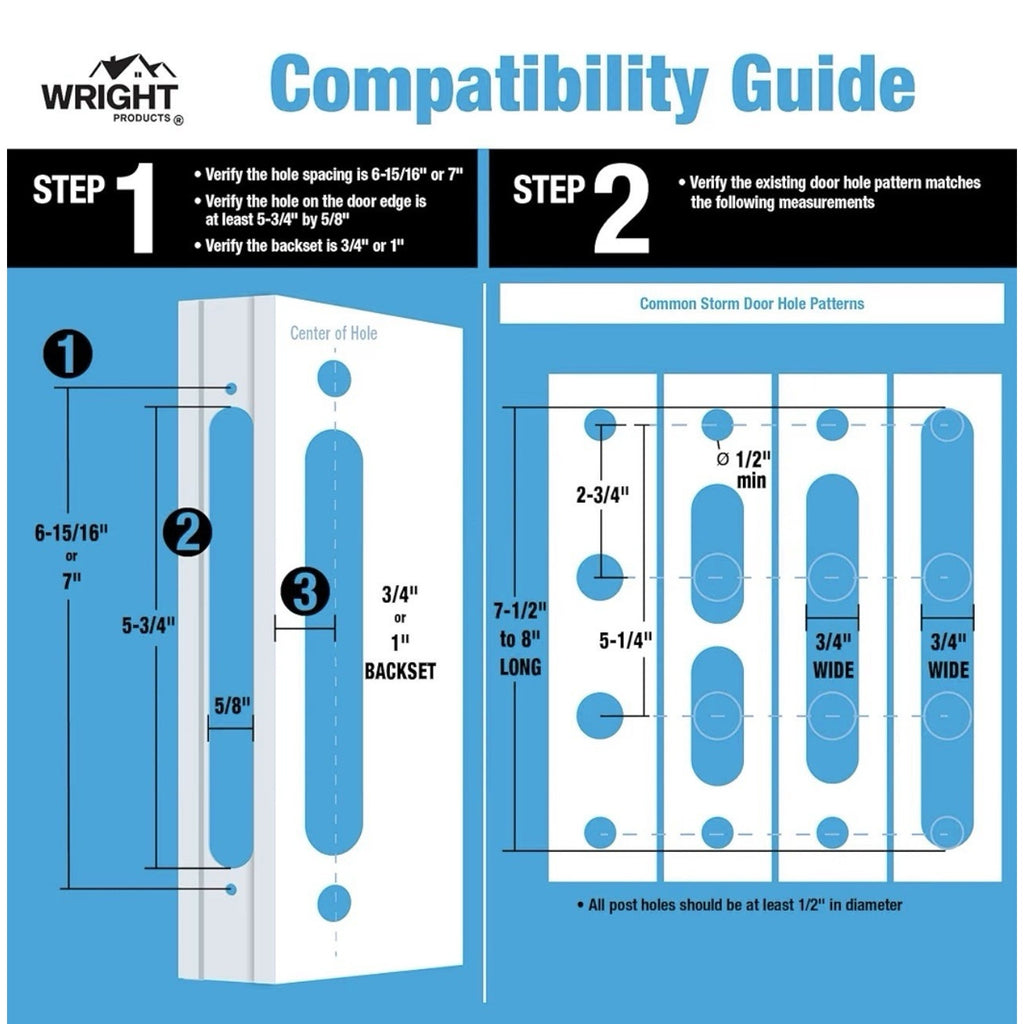 Wright Matte Black Serenade Mortise Storm Patio Door Lock Lever Latch VMT115MB