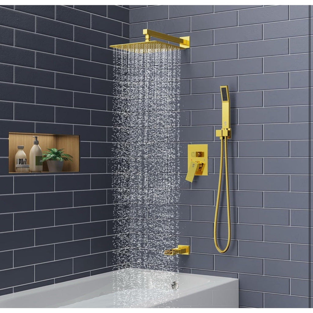 SR SUN RISE SR SUN RISE SHOWER FAUCETS SETS COMPLETE BRUSHED GOLD