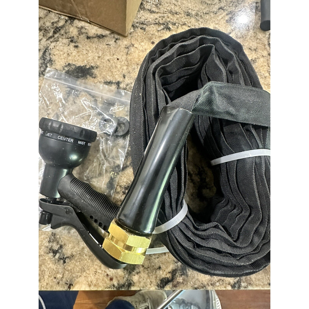 Non Expandable Garden Hose 50 ft x 5 8" Ultra Lightweight Flexible Water Hoses