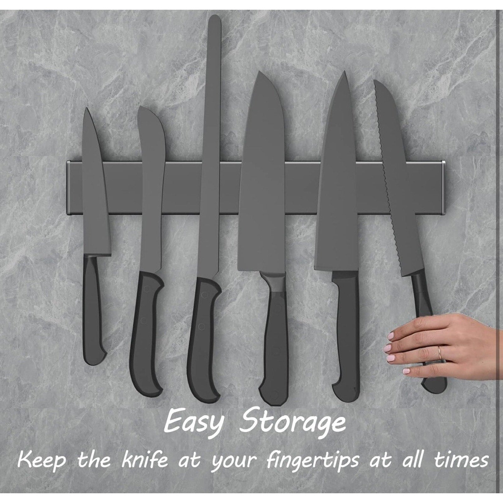 Magnetic Knife Strip,No Drilling 12 Inch Stainless Steel, adhesive used