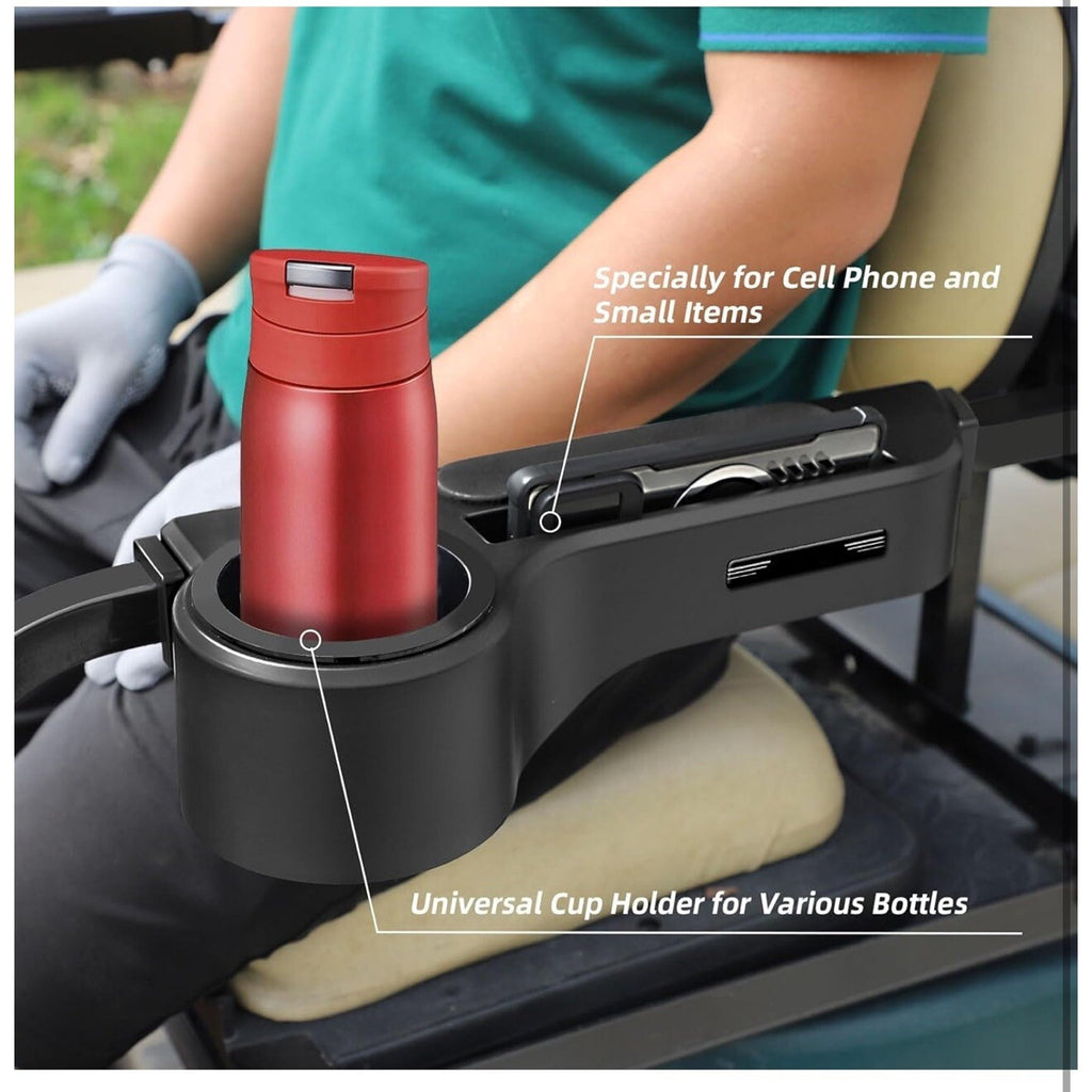 Golf Cart Armrest Cup Holder/Rear Seat Arm Rests Fits EZGO & Most Carts