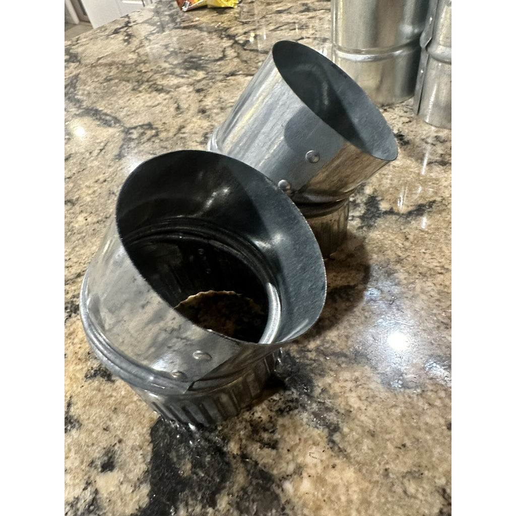 Set Of 2 3" 45° GALVANIZED 30 GAUGE adjustable Sheet Metal Elbow Duct