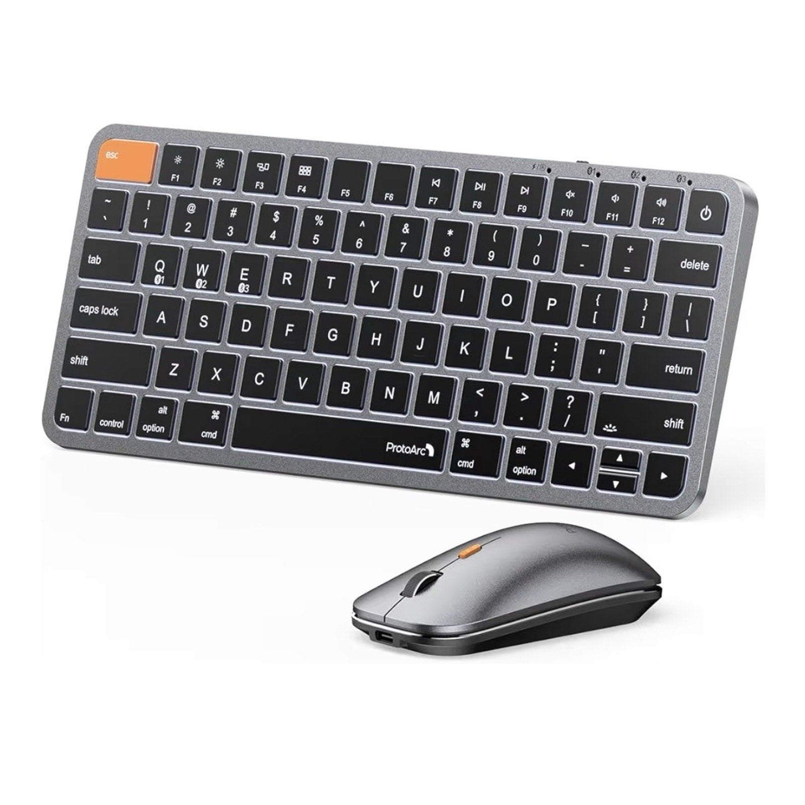 Protoarc Multi-Device Backlit Mac Keyboard And Mouse Combo Model KM90-A