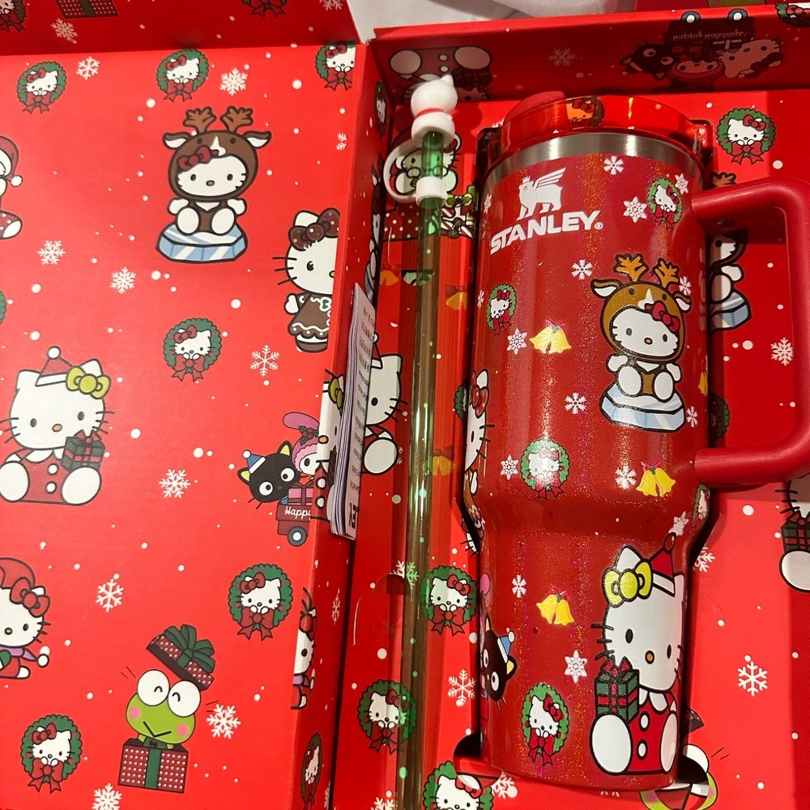 Stanley Tumbler 40 oz Chrostmas Red Hello Kitty