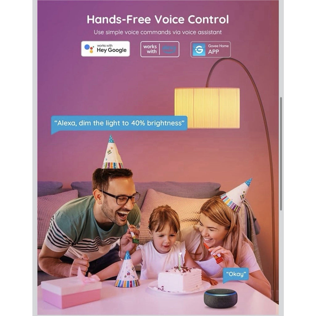 Govee Smart WiFi LED Light Bulbs 4 Pack RGBWW Color Changing Works w/ Alexa