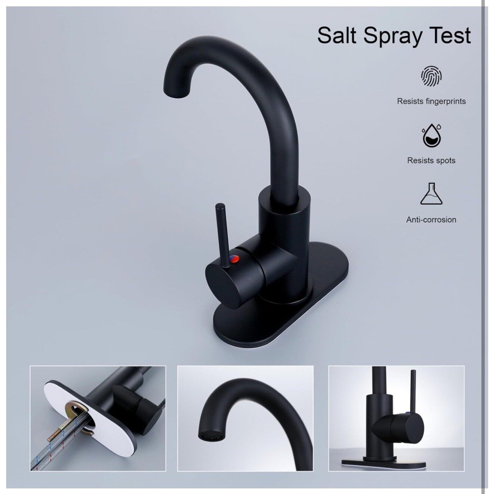 Single-Handle Bathroom Sink Faucet, Swivel Spout, with Pop-Up Drain with Overflo