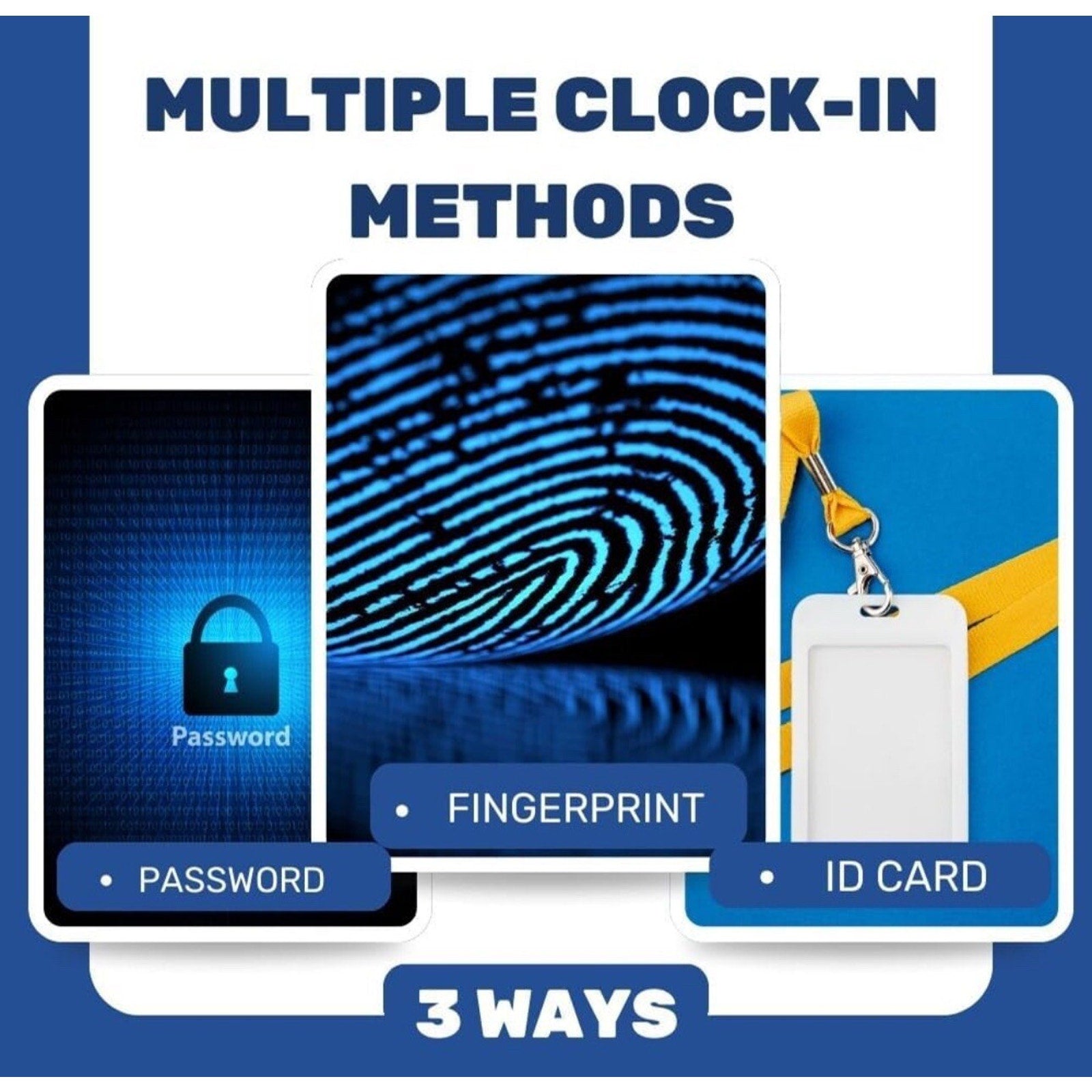 Standalone Employee Attendance Time Clock Biometric Fingerprint Terminal
