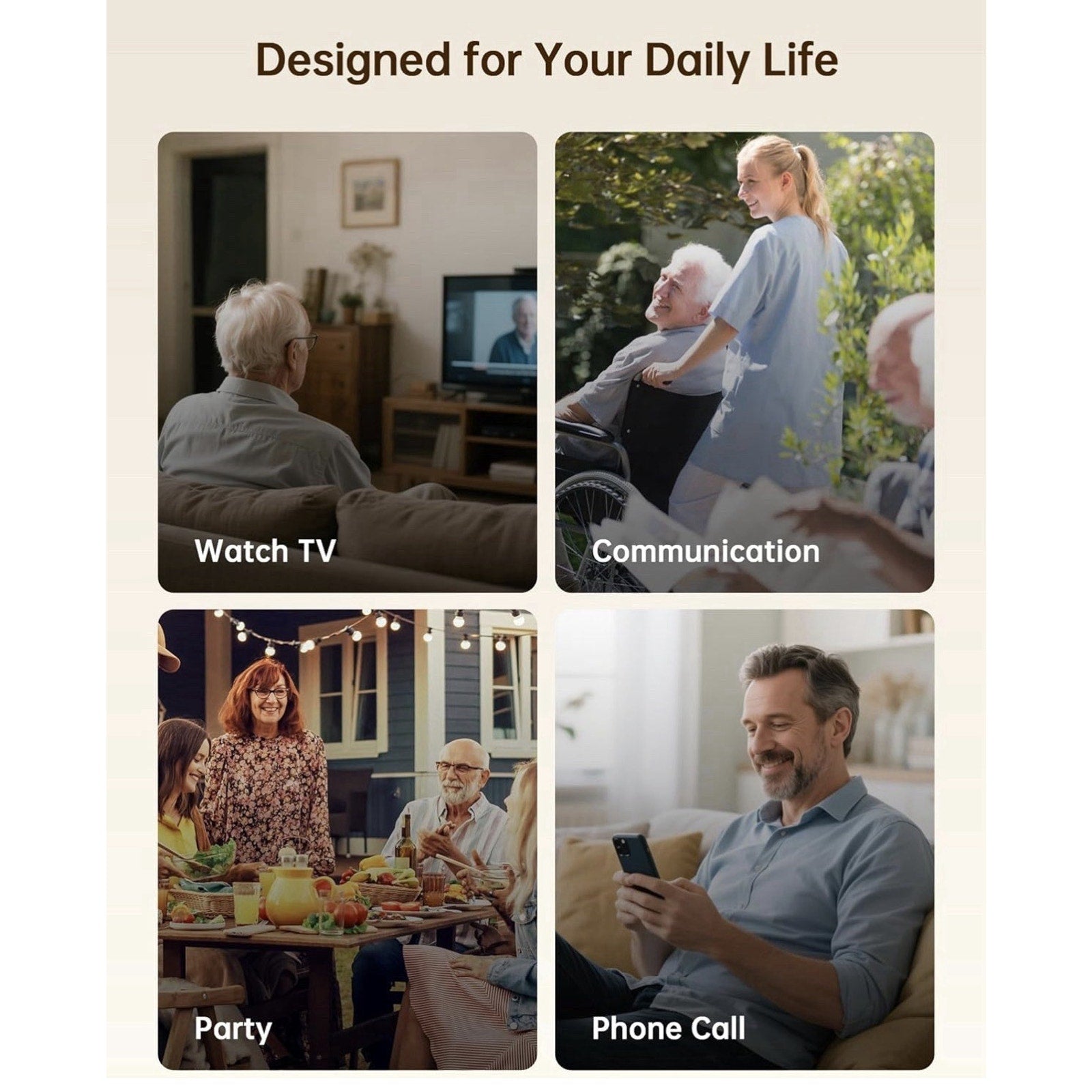 Digital Hearing Aids For Seniors OTC Adults Rechargeable With Noise Cancelling