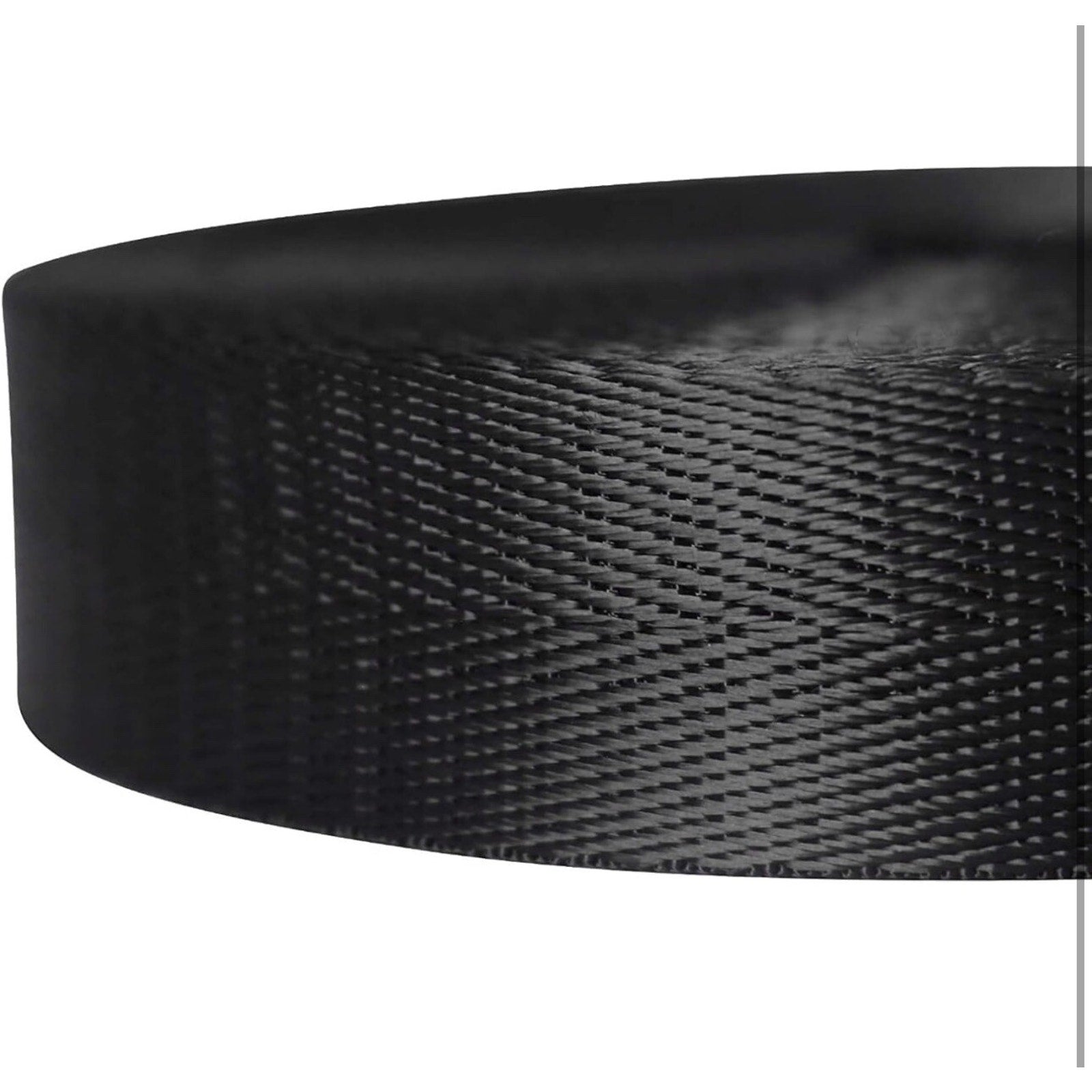 1 Roll 25 Yards 1 Inch Wide Black Nylon Heavy Duty Webbing Strap