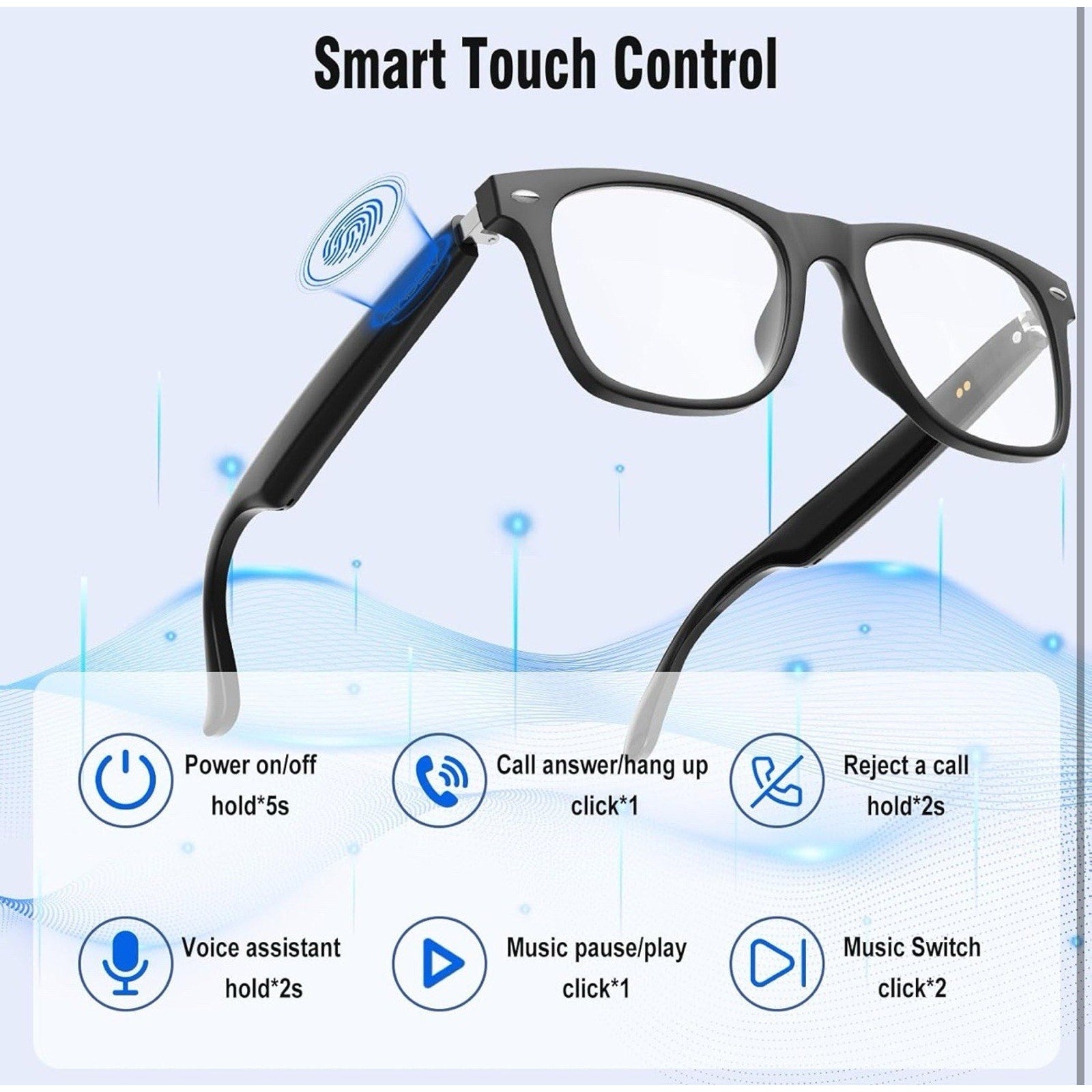 AI Translation Smart Glasses with Chat GPT for Men and Women, Bluetooth