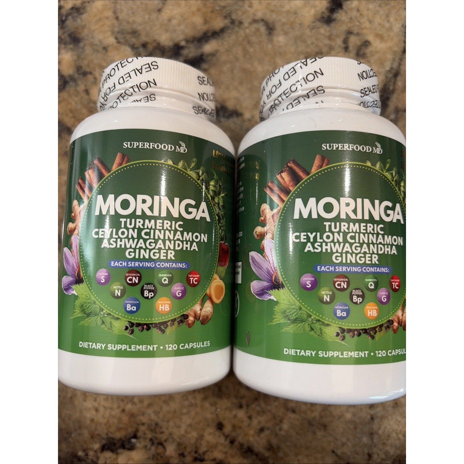 2- 120 Count Clean Nutra Moringa Powder Capsules + Exp 3/27