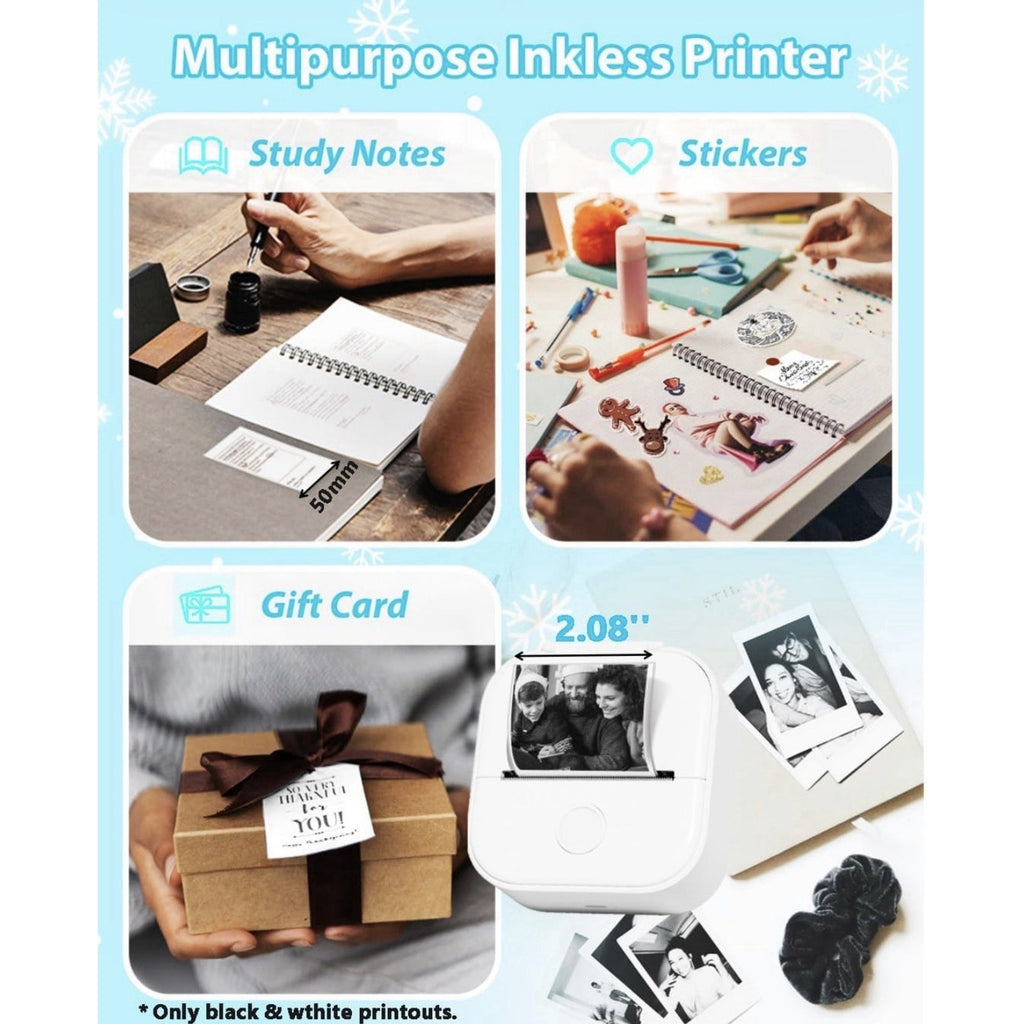 Phomemo Mini Printer - T02 Sticker Portable Small Printer Machine with Paper US