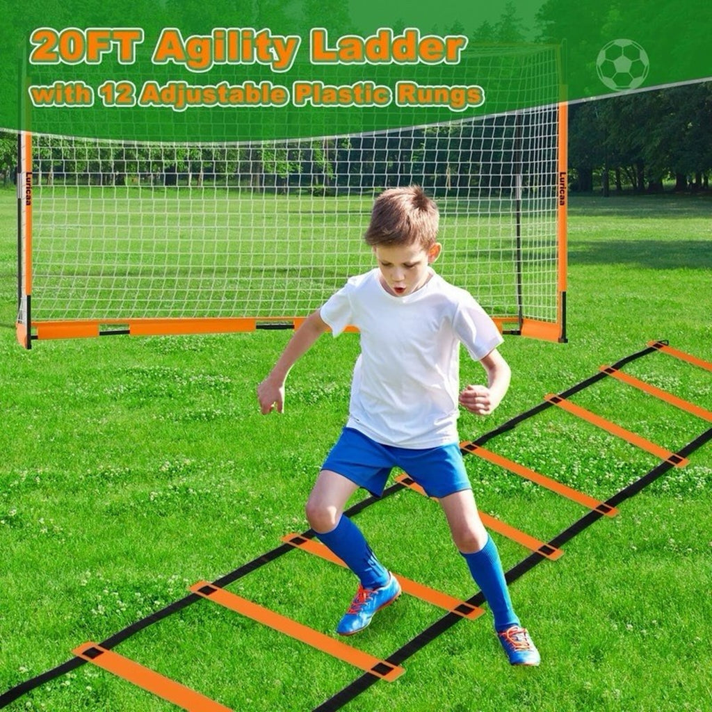 Collapsible Soccer Goal, 12×6 Ft /6×4 Ft Portable Soccer Goal Net for Backyard