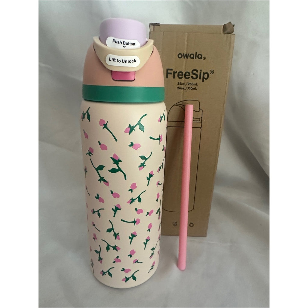 Owala insulated water bottle with a built-in straw. Tea Time 32oz. 2