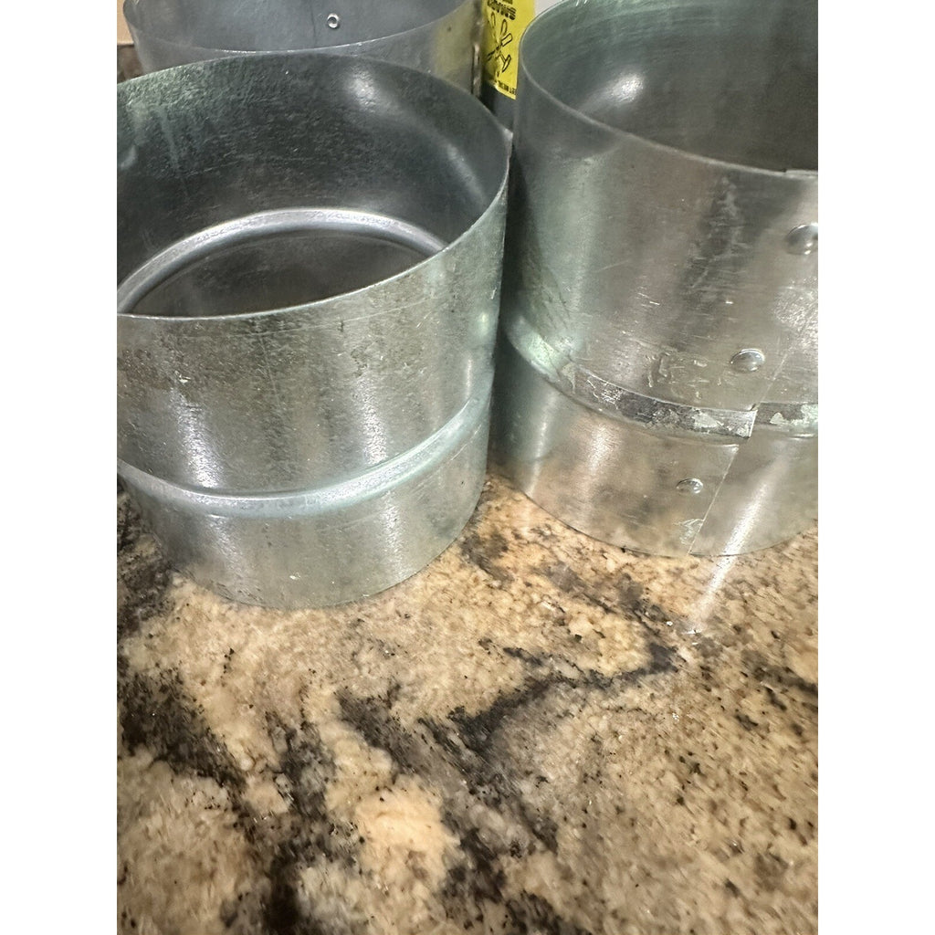 4 Pcs 4" Galvanized Steel Duct Connector Duct Coupling Vent Coupler