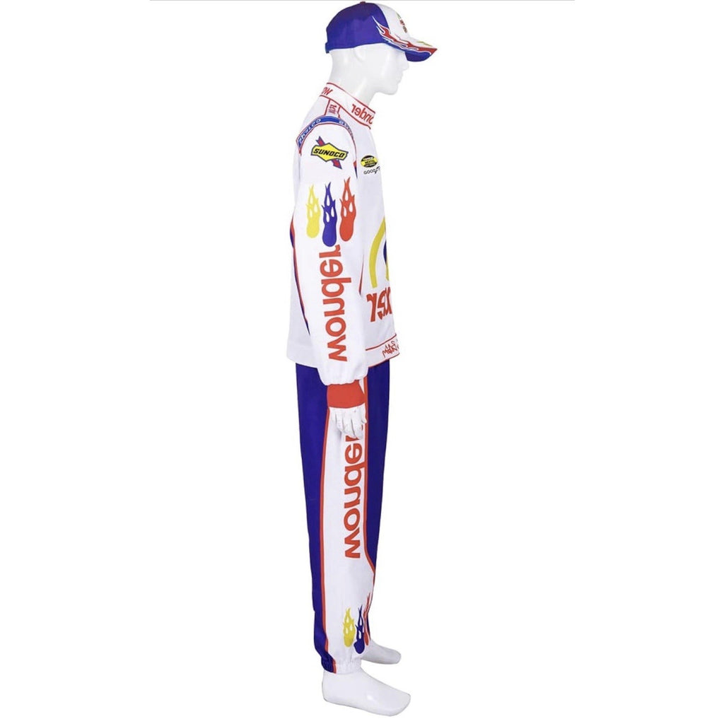 Ricky Bobby Nascar Wonder Bread Talladega Nights Crew Jumpsuit/cap Size L