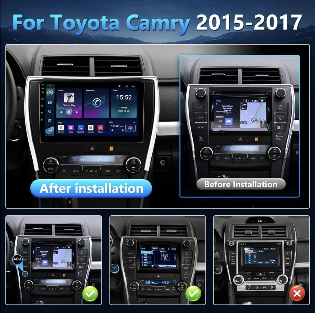 4+64G Android Auto CarPlay Car Radio Stereo Wifi GPS For 2015-2017 Toyota Camry