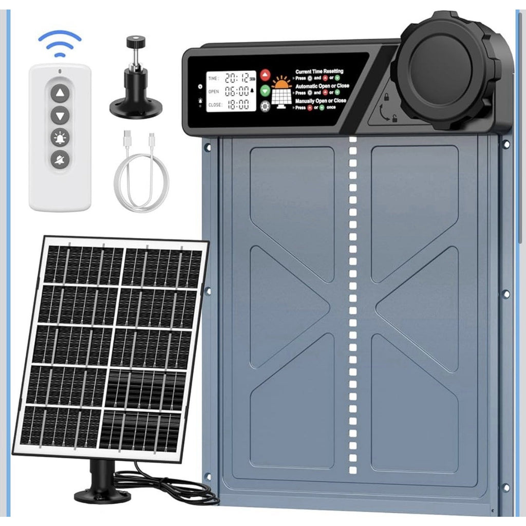 Large Size Automatic Chicken Coop Door Solar - Powered Auto Chicken Door Open